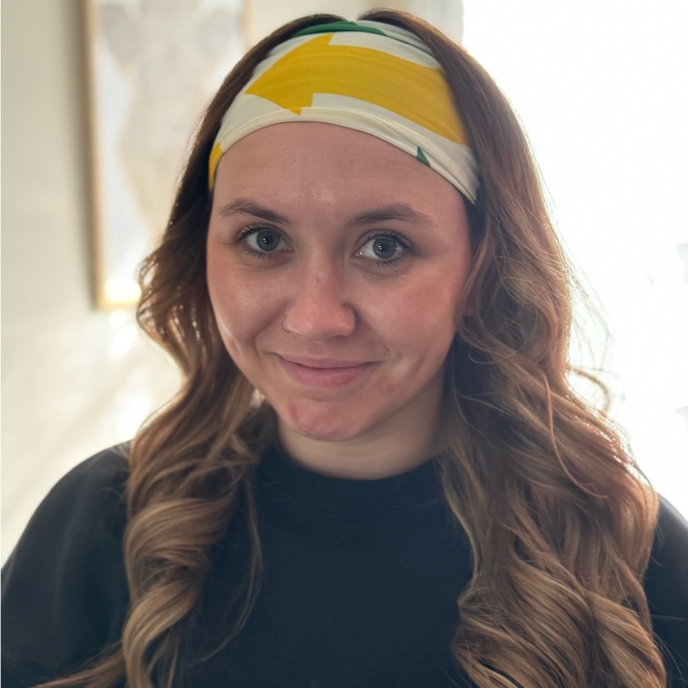 Subway Headband Stretchy eat fresh green white yellow  stretch band